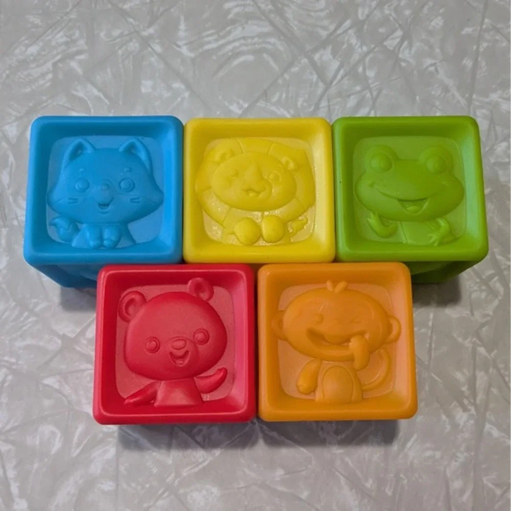 Playgo Toys Soft‎ Sensory Baby Blocks Set of 5